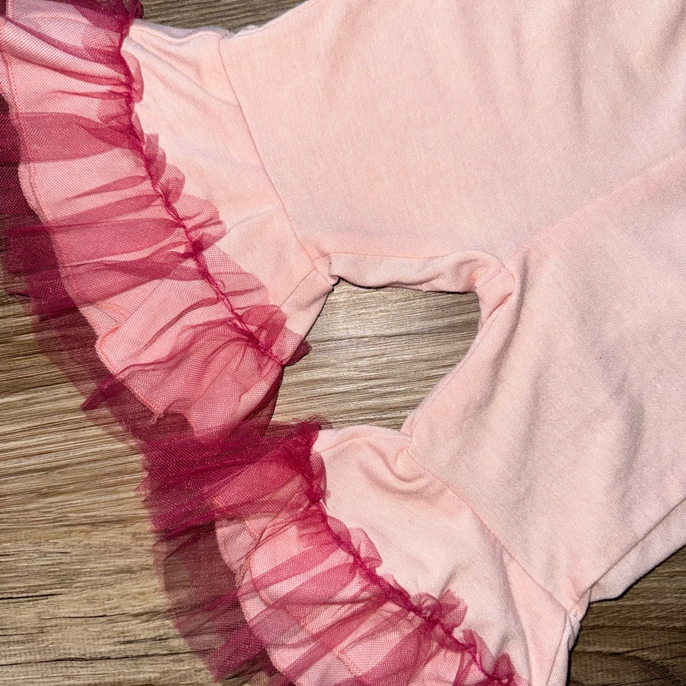 Pink Ruffled Heart Romper - Picture 2 of 4